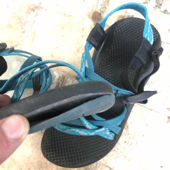 Chaco Womens Sandals size 5 Double Strappy No Toe Standard Width Vibram Sole - Picture 6 of 7